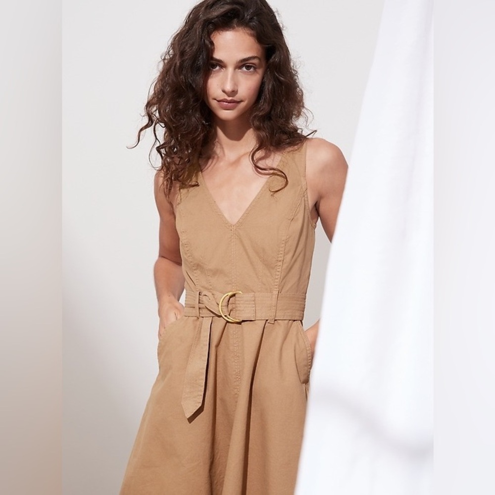 J.Crew Canvas V-Neck Dress Women's Size 10 Classic Versatile